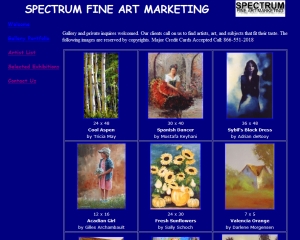 Spectrum Fine Art web site